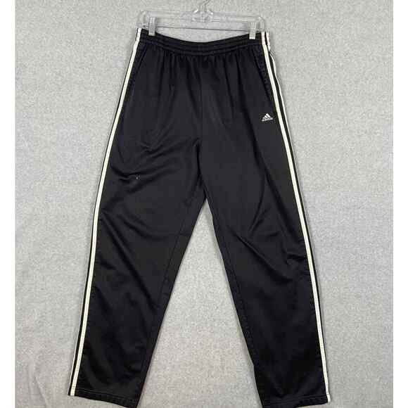 adidas Other - VTG Adidas Track Pants Mens L Y2K 00s Side Snap‎ 3 Stripe Black